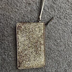 kate spade Gold Glitter Wristlet